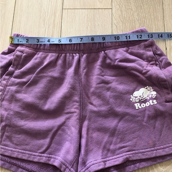 Roots Logo Sweat Shorts in Purple Size XS - Picture 2 of 10